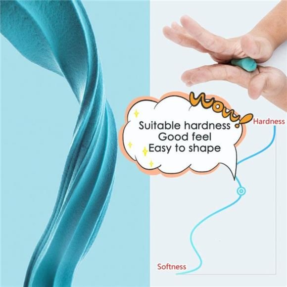 Modeling Clay Kit - 62 Colors Air Dry Magic Clay with Sculpting Tool For Kids - Picture 4 of 6